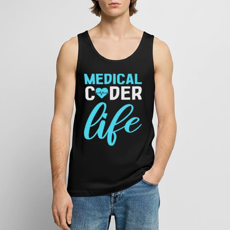 Codeur médical Vie Codeur clinique Codeur médical Débardeur bio Premium Homme