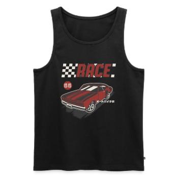 Retro Muscle Car Vintage Racing Car Lover - Débardeur bio Premium Homme - noir - Devant - AI Model Male 178 light (178cm)