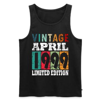 April 1999 Geburtstag April 1999 Geschenk - Männer Premium Bio Tank Top - Schwarz - Vorne - Michal (187cm)