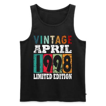 Legendary since April 1998 - Men's Premium Organic Tank Top - black - Front - Michal (187cm)