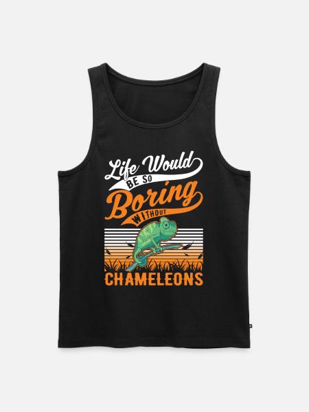 Caméléon Cadeau Caméléon - Débardeur bio Premium Homme - noir