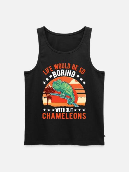 Caméléon Cadeau Caméléon - Débardeur bio Premium Homme - noir