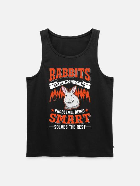 Rabbit Rabbit Rabbit - Men's Premium Organic Tank Top - black