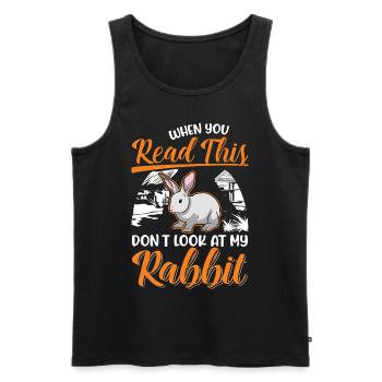 Rabbit Rabbit Rabbit - Men's Premium Organic Tank Top - black - Front - AI Model Male 178 light (178cm)