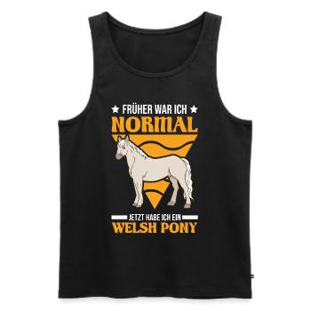 Welsh Pony Reiterin - Männer Premium Bio Tank Top - Schwarz - Vorne - Michal (187cm)