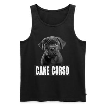 Cane Corso Welpe für einen Cane Corso Besitzer - Männer Premium Bio Tank Top - Schwarz - Vorne - Michal (187cm)