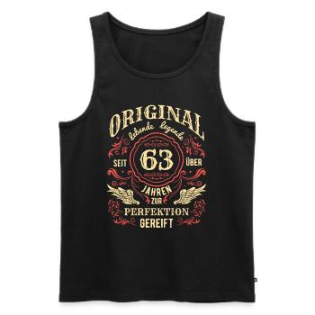 Original Lebende Legende Seit Über 63 Jahren - Männer Premium Bio Tank Top - Schwarz - Vorne - Michal (187cm)