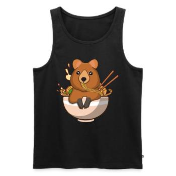 Ramen Whisperer Quokka lover Faune - Débardeur bio Premium Homme - noir - Devant - Michal (187cm)