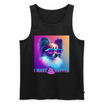 Dog Saying Papillon Design for Dog Lovers - Men's Premium Organic Tank Top - black - Front - Michal (187cm)