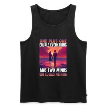 Valentine's Day Gifts Lovers and Couples Designs - Men's Premium Organic Tank Top - black - Front - AI Model Male 178 light (178cm)