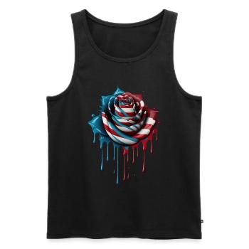 American Patriotic USA Design - Débardeur bio Premium Homme - noir - Devant - Michal (187cm)