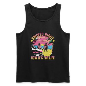 Valentinstag Geschenke Liebhaber Und Paare Designs - Männer Premium Bio Tank Top - Schwarz - Vorne - Michal (187cm)