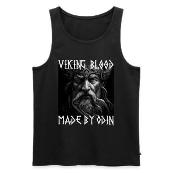 Viking Blood made by Odin Wikinger Kultur - Männer Premium Bio Tank Top - Schwarz - Vorne - AI Model Male 178 light (178cm)