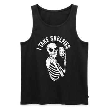 I Take Skelfies Radiology Technician Rad Tech - Men's Premium Organic Tank Top - black - Front - Michal (187cm)