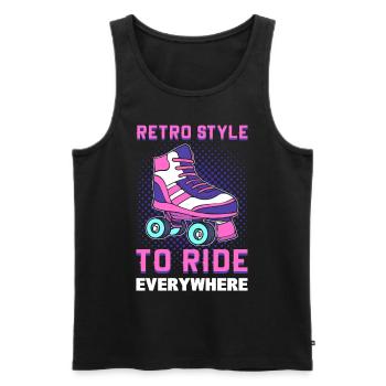 Rollschuhlaufen Roller-Derby Rollschuhfahren Sport - Männer Premium Bio Tank Top - Schwarz - Vorne - AI Model Male 178 light (178cm)