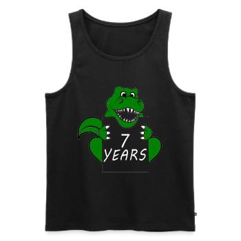 7 Years Retro 7 Vintage - Men's Premium Organic Tank Top - black - Front - Michal (187cm)