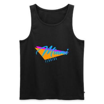 Miami Beach Floride - Débardeur bio Premium Homme - noir - Devant - Michal (187cm)