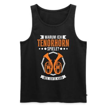 Tenorhorn Tenorhornist Tenorhornspieler - Männer Premium Bio Tank Top - Schwarz - Vorne - Michal (187cm)