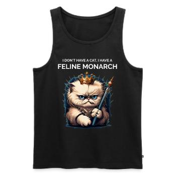 Cat Lady - Men's Premium Organic Tank Top - black - Front - Michal (187cm)