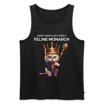 Passionné de chat - Débardeur bio Premium Homme - noir - Devant - Michal (187cm)