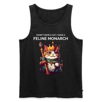 Feline Monarch Cute Cat Lover - Men's Premium Organic Tank Top - black - Front - AI Model Male 178 light (178cm)