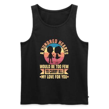 Valentinstag Geschenke Liebhaber Und Paare Designs - Männer Premium Bio Tank Top - Schwarz - Vorne - Michal (187cm)