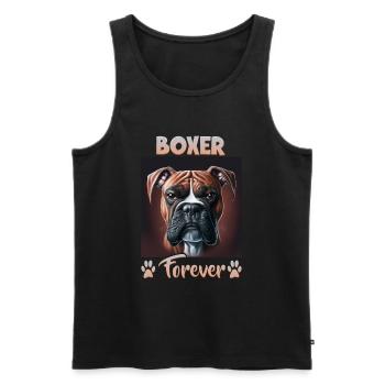 Dog Saying Boxer Design for Dog Lovers - Men's Premium Organic Tank Top - black - Front - AI Model Male 178 light (178cm)