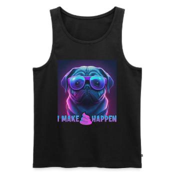 Hunde Spruch Mops Design für Hundeliebhaber - Männer Premium Bio Tank Top - Schwarz - Vorne - Michal (187cm)