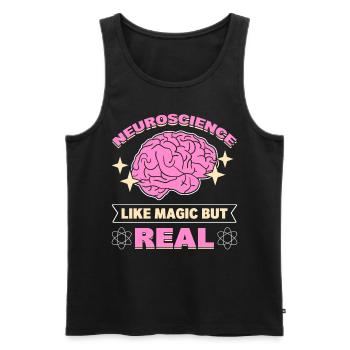 Neuroscience Like Magic But Real Neuroscientist - Men's Premium Organic Tank Top - black - Front - AI Model Male 178 light (178cm)