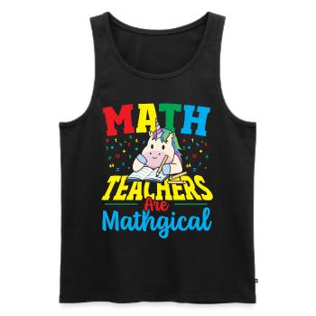 Math Teachers Are Mathgical Math Teacher - Men's Premium Organic Tank Top - black - Front - Michal (187cm)