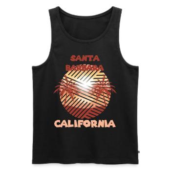 Kalifornien Santa Barbara Palmen Ocean Surfing - Männer Premium Bio Tank Top - Schwarz - Vorne - Michal (187cm)