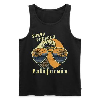 Palm Sunglasses California Santa Barbara Beach - Men's Premium Organic Tank Top - black - Front - Michal (187cm)