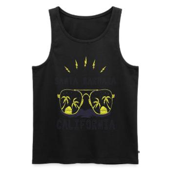 Sonnenbrille Kalifornien Santa Barbara Palmen Stra - Männer Premium Bio Tank Top - Schwarz - Vorne - Michal (187cm)