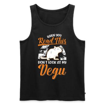 Degu Gift Shrub Rat Forest Degu - Men's Premium Organic Tank Top - black - Front - Michal (187cm)
