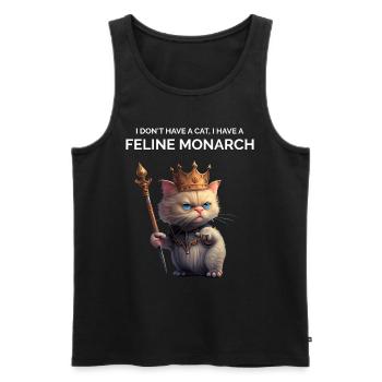 Funny Cat Saying Crazy Cat Lady - Men's Premium Organic Tank Top - black - Front - Michal (187cm)