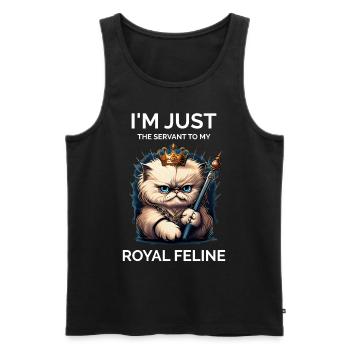 Stolze Katzenmama - Männer Premium Bio Tank Top - Schwarz - Vorne - Michal (187cm)