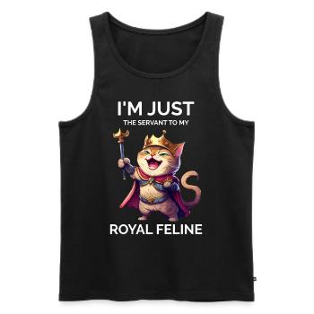 Lustiger Spruch stolzer Katzenbesitzer - Männer Premium Bio Tank Top - Schwarz - Vorne - Michal (187cm)