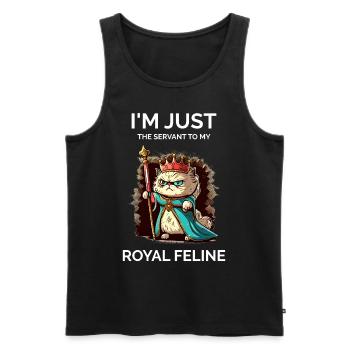 Cat Lady - Drôle - Débardeur bio Premium Homme - noir - Devant - Michal (187cm)