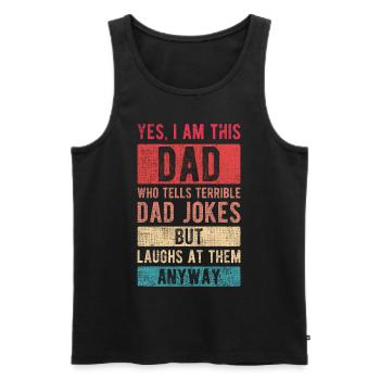Je suis ce papa papa plaisante fête des pères papa cadeau - Débardeur bio Premium Homme - noir - Devant - Michal (187cm)