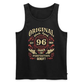 Original Lebende Legende Seit Über 96 Jahren - Männer Premium Bio Tank Top - Schwarz - Vorne - Michal (187cm)