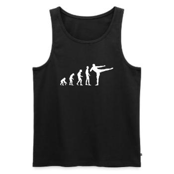 Evolution Kickboxen, MMA, Kampfsport - Männer Premium Bio Tank Top - Schwarz - Vorne - AI Model Male 178 light (178cm)