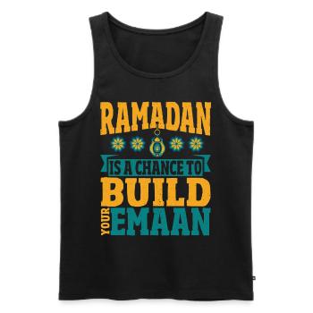 Ramadan Ramadan Moubarak islam islamique Ramadan islam - Débardeur bio Premium Homme - noir - Devant - AI Model Male 178 light (178cm)