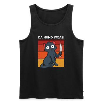 Da Hund woas - Männer Premium Bio Tank Top - Schwarz - Vorne - Michal (187cm)