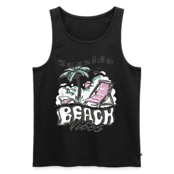 Floride Bord de mer Plage Surf - Débardeur bio Premium Homme - noir - Devant - Michal (187cm)