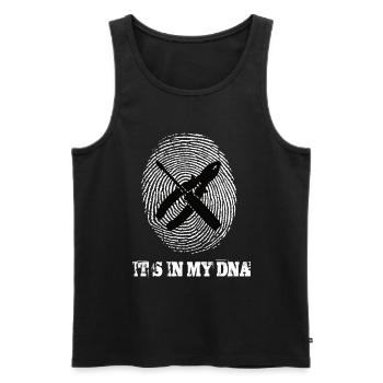 Electrician is in My DNA - Men's Premium Organic Tank Top - black - Front - Michal (187cm)