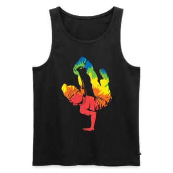 Hip Hop Musik Rap Leidenschaft Geschenk - Männer Premium Bio Tank Top - Schwarz - Vorne - Michal (187cm)