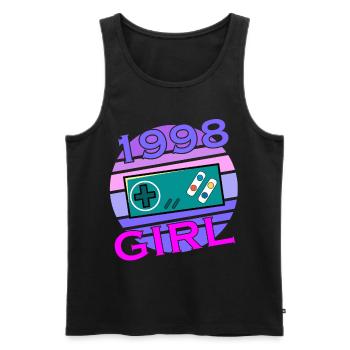Gamer Girl 25. Geburtstag Gamer zocken Geburts - Männer Premium Bio Tank Top - Schwarz - Vorne - AI Model Male 178 light (178cm)