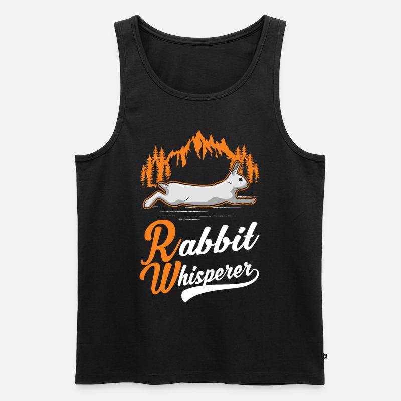 Kaninchen Flüsterer Hasen Flüsterer - Männer Premium Bio Tank Top - Schwarz
