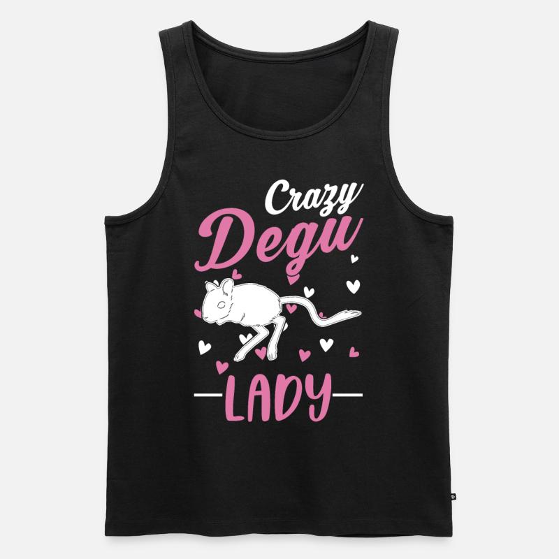 Crazy Degu Mrs. Walddegu - Men's Premium Organic Tank Top - black