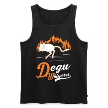Degu Whisperer Forest Degu - Men's Premium Organic Tank Top - black - Front - AI Model Male 178 light (178cm)